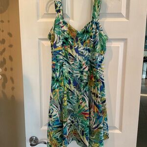 Summer Sun Dress Tropical Print Size Large